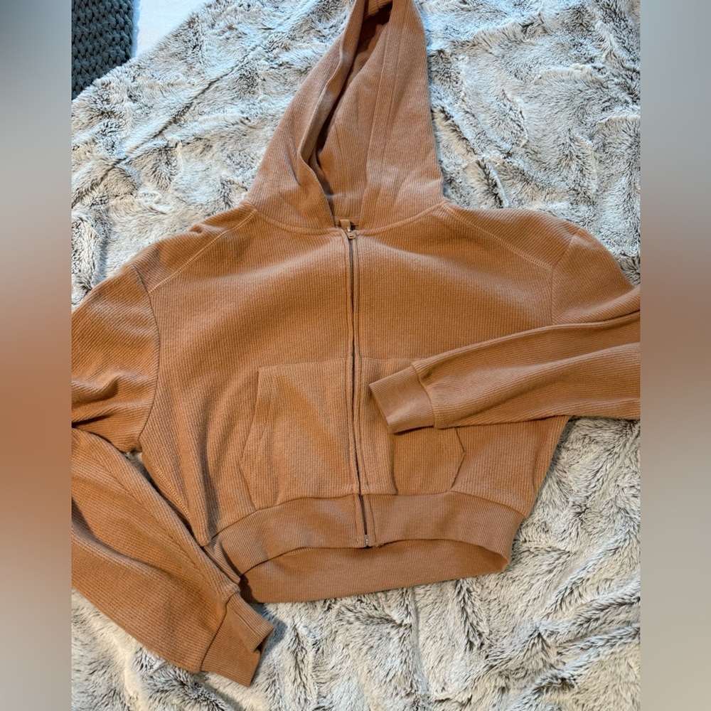 SKIMS Tan Zip-Up Hoodie *New*